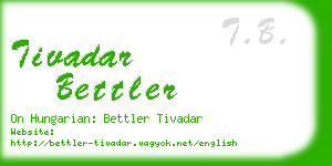 tivadar bettler business card